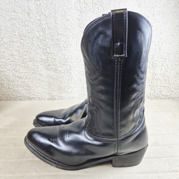 Laredo Cowboy Boots 4240 Men's Size 11.5 EW Wide Black Western-style Pre-owned - Picture 2 of 12